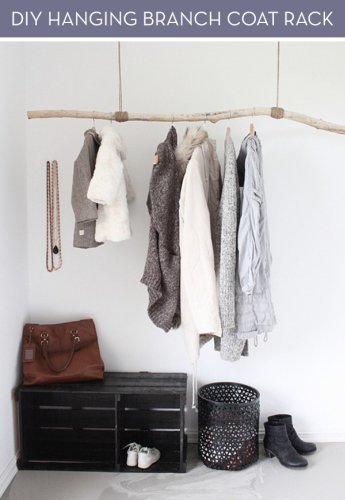 Make It: Rustic Hanging Coat Rack DIY