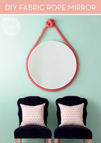 How To: Make a Colorful DIY Hanging Rope Mirror