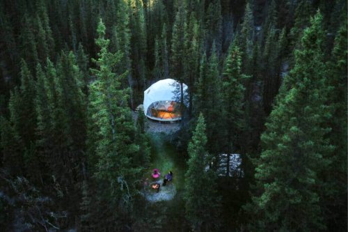 You can sleep in a riverside dome at this unique campground in Bragg Creek