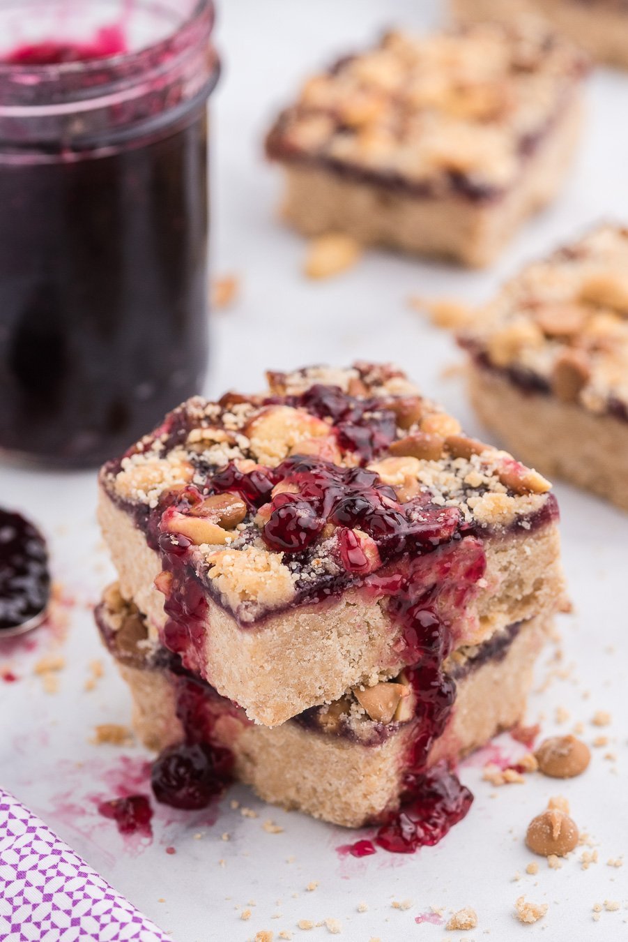 Peanut Butter & Jelly Bars Recipe