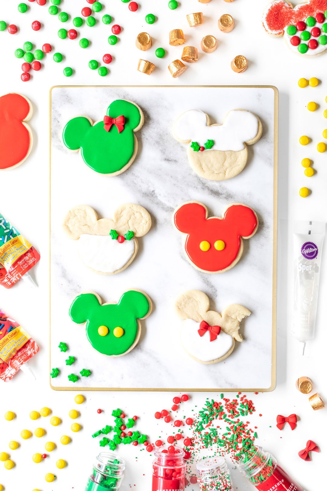 Mickey Christmas Cookies for an easy Disney inspired holiday DIY.