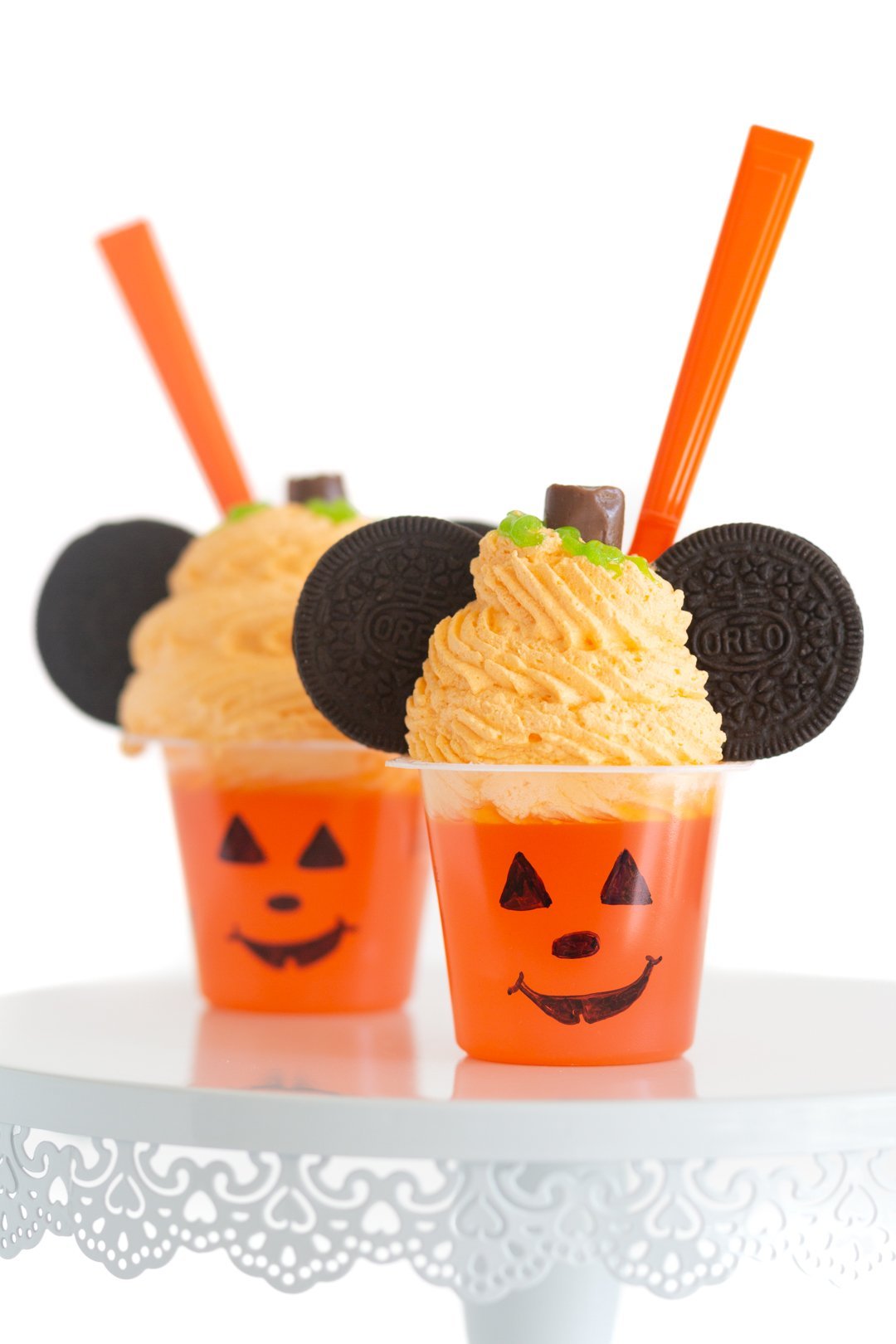 Mickey Mouse Pumpkin Gelatin Cups