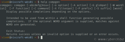 compgen: An Awesome Command To List All Linux Commands