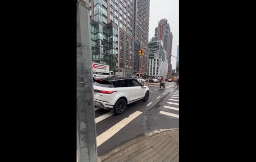 A legend of a human stopped NYC drivers from sneaking into the bike lane