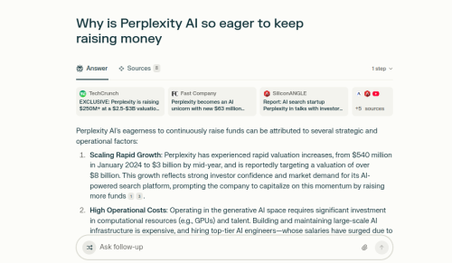 Money-hungry AI search startup Perplexity in talks to raise up to $1B in fresh funding - SiliconANGLE