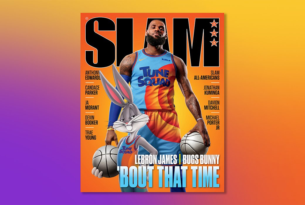 LeBron James and Bugs Bunny Cover SLAM 233