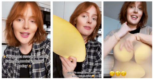'Plus-size model' reveals fat suit secret, explains why plus-size models have slim faces in photos