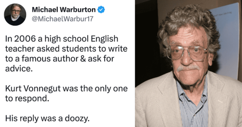 Kurt Vonnegut's heartwarming letter to high school students who asked famous authors for advice