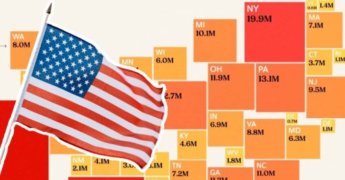 Map reimagines US states by population and it completely changes how we see America