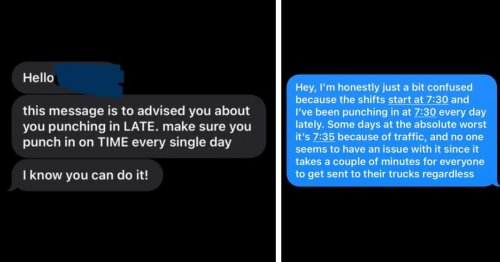 Employee's humorous response to boss asking him to arrive five minutes before shift goes viral
