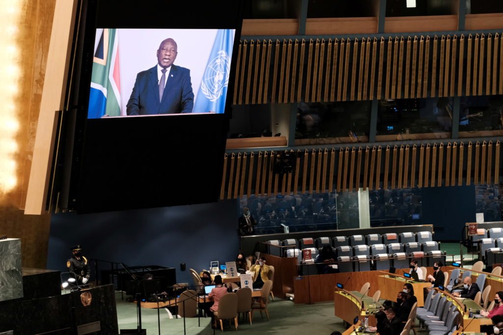WATCH: South African President Cyril Ramaphosa delivers remarks on COVID-19 vaccine inequality across Africa