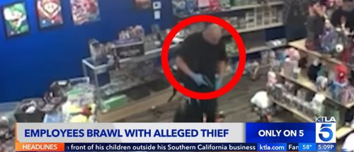 Novelty Shop Employees Fight Back Against Alleged Armed Thief, Brawl Ensues