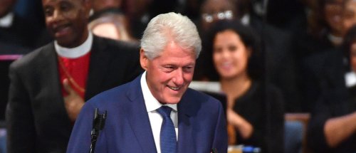 Report: Jeffrey Epstein Allegedly Had A Portrait Of Bill Clinton Posing Provocatively In Blue Dress