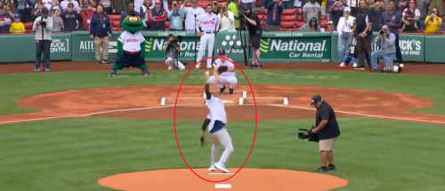 Gronk Throws Out Red Sox First Pitch In Predictable, But Still Incredible, Fashion