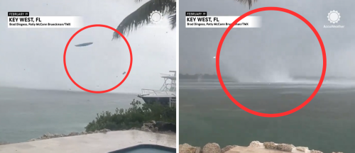 Waterspout Flings Debris All Over In Key West During Insane Weather Event