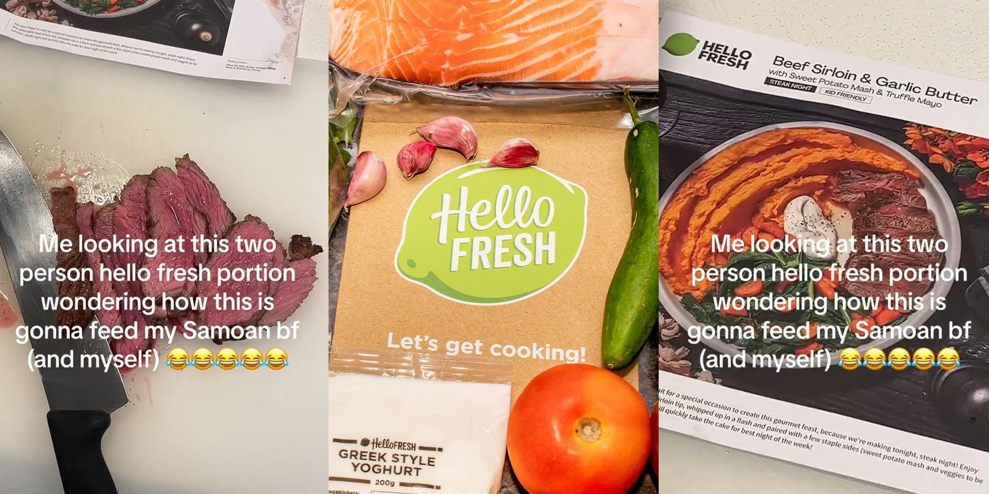 'I had to change to 4 portions for 2 people!': Customer calls out HelloFresh for small portions of sirloin steak