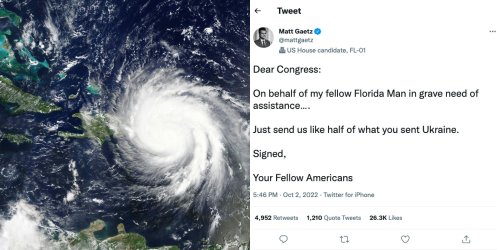 'Voting against your own interests just to own the libs can be tragic': Florida Republicans beg for hurricane relief after voting against it