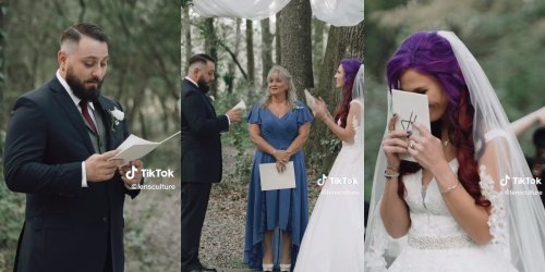 Viral video of wedding vows are criticized for their crudeness–but the bride defends them
