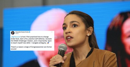 AOC's bizarre tweet about her Girl Scout troop recreating the Challenger space shuttle tragedy goes reviral