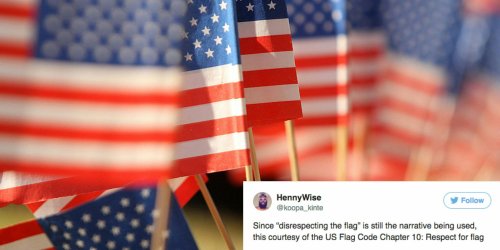 Read this vet's powerful thread on what it really means to disrespect the flag