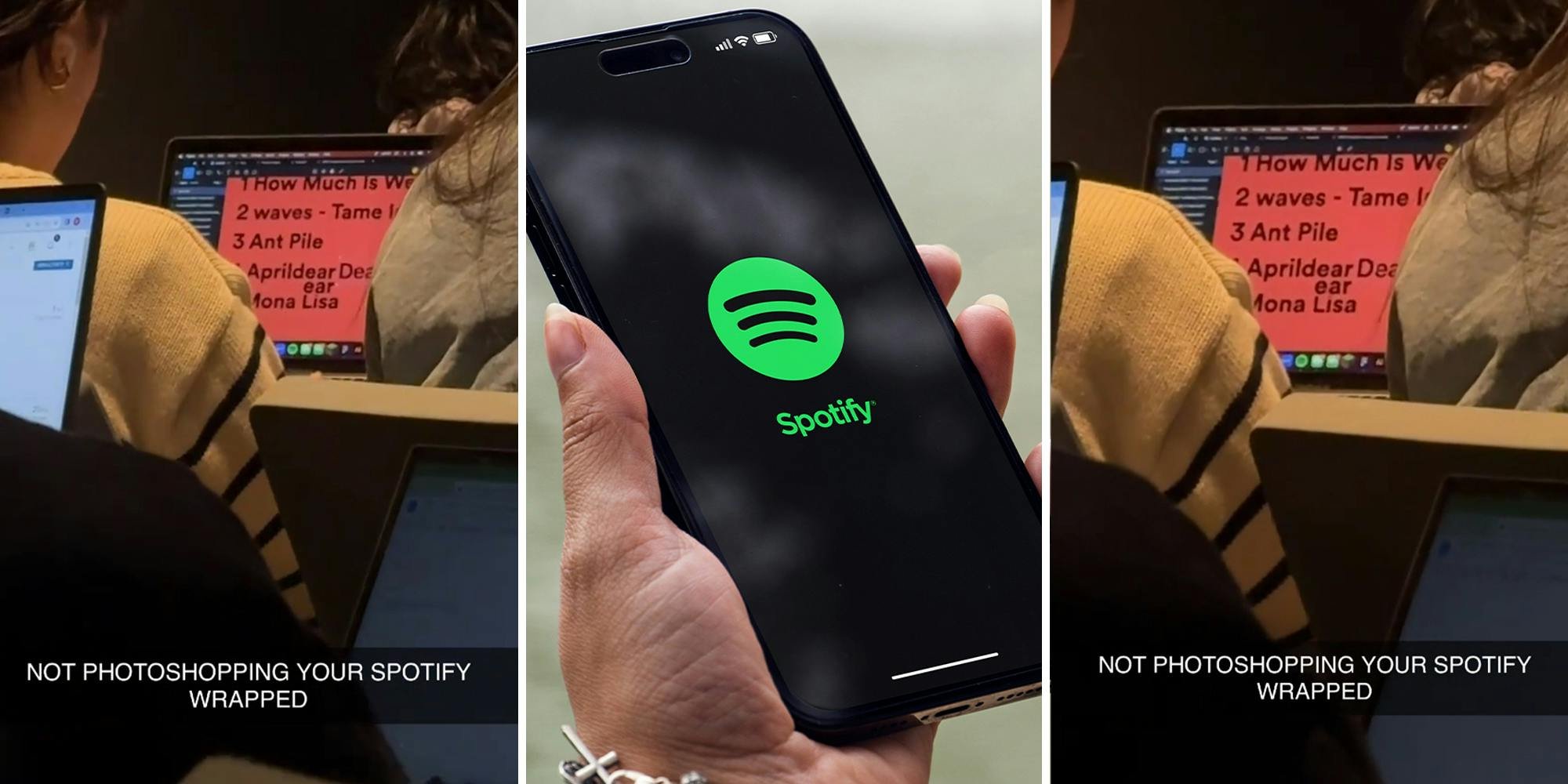 'Honestly real': Student seen Photoshopping their Spotify Wrapped during lecture