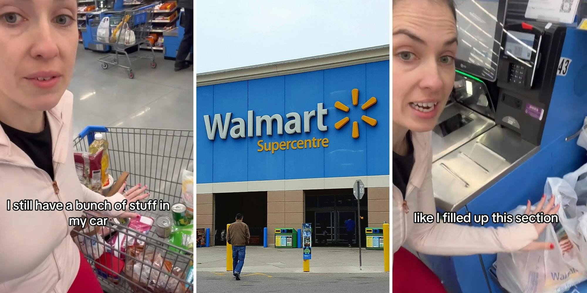 ‘I must be missing something’: Walmart shopper says she has no room for groceries at self-checkout