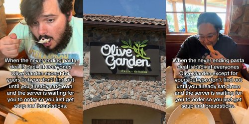 ‘So you just get soup and breadsticks’: Olive Garden customers say they found out their location didn’t have never-ending pasta only after being seated