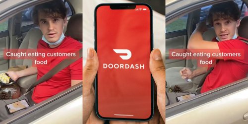 'Instead of you bringing me my food or answering the phone you decided to just keep it': DoorDash driver gets caught eating customer's food