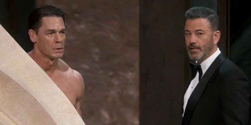 John Cena Presented At The Oscars Wearing Nothing, Thanks To Jimmy Kimmel Prank