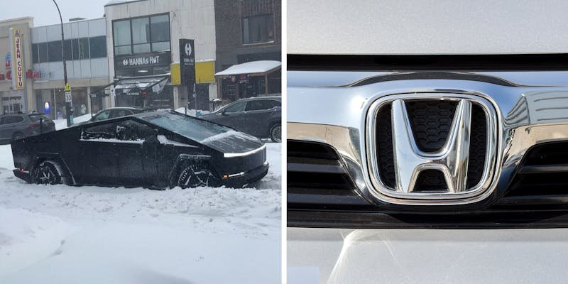 ‘The Honda Fit passing by’: Man spots Tesla Cybertruck driver stuck in the snow. Then he realizes why