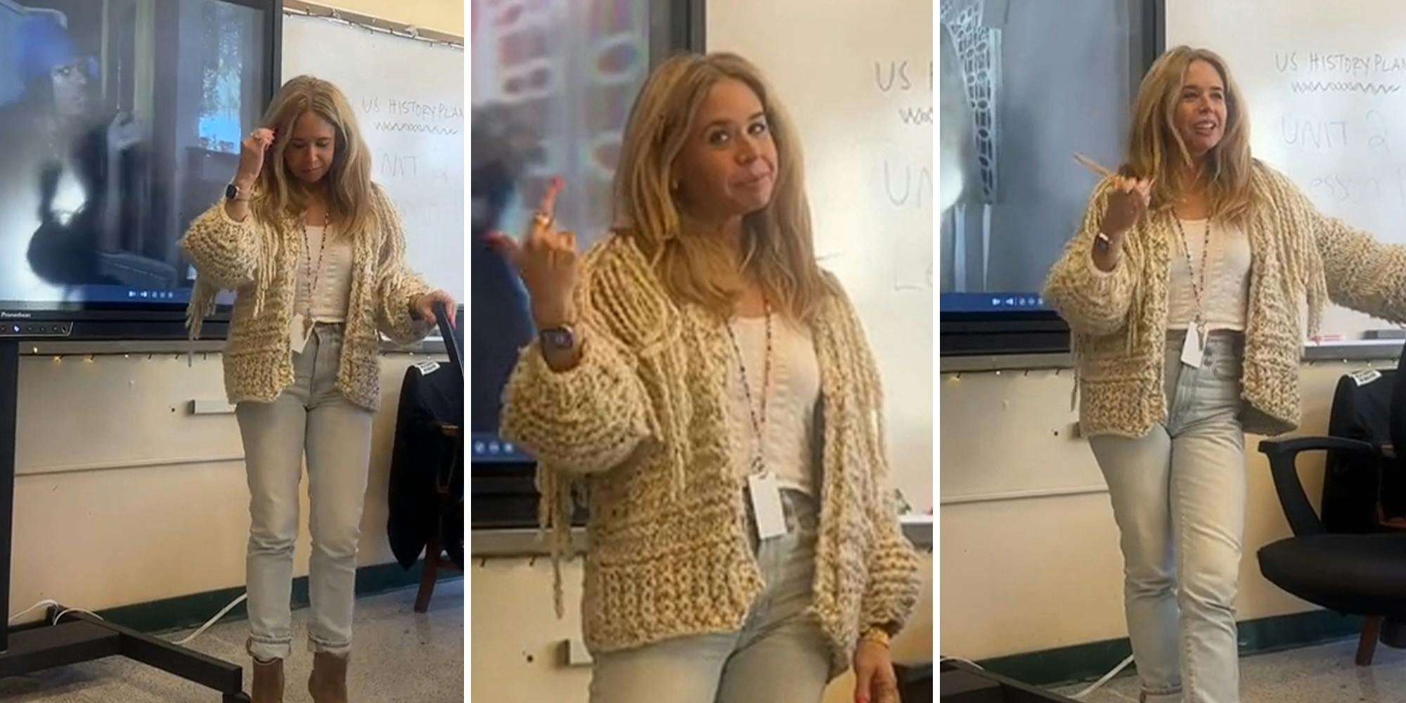 'She really did hold it down': Teacher shows students she's name-checked in rap song