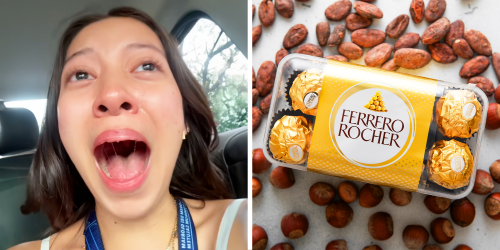 ‘I usually just open it then shove it straight to my mouth!! Scaryyy’: Shopper buys Ferrero Rocher. Then she unwraps it and takes a closer look