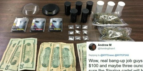 Twitter smokes the NYPD for posting braggadocios photo of tiny amount of drugs