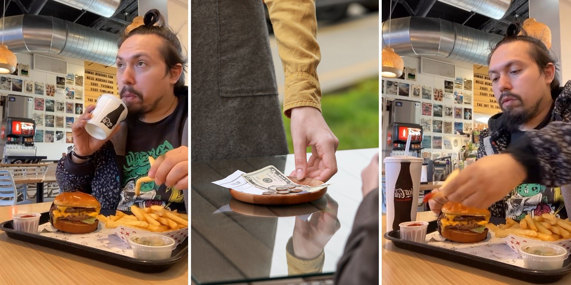 ‘If I order standing up, I’m not tipping’: Viewers divided after burger customer shares new tipping ‘rule’