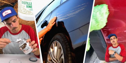 Man Shows How To Use Coconut Oil And Vinegar To Remove Scratches From Cars