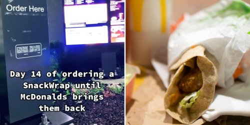 'Don't give up, we believe in you': Man goes to McDonald's drive-thru 14 days in a row, demanding a Snack Wrap