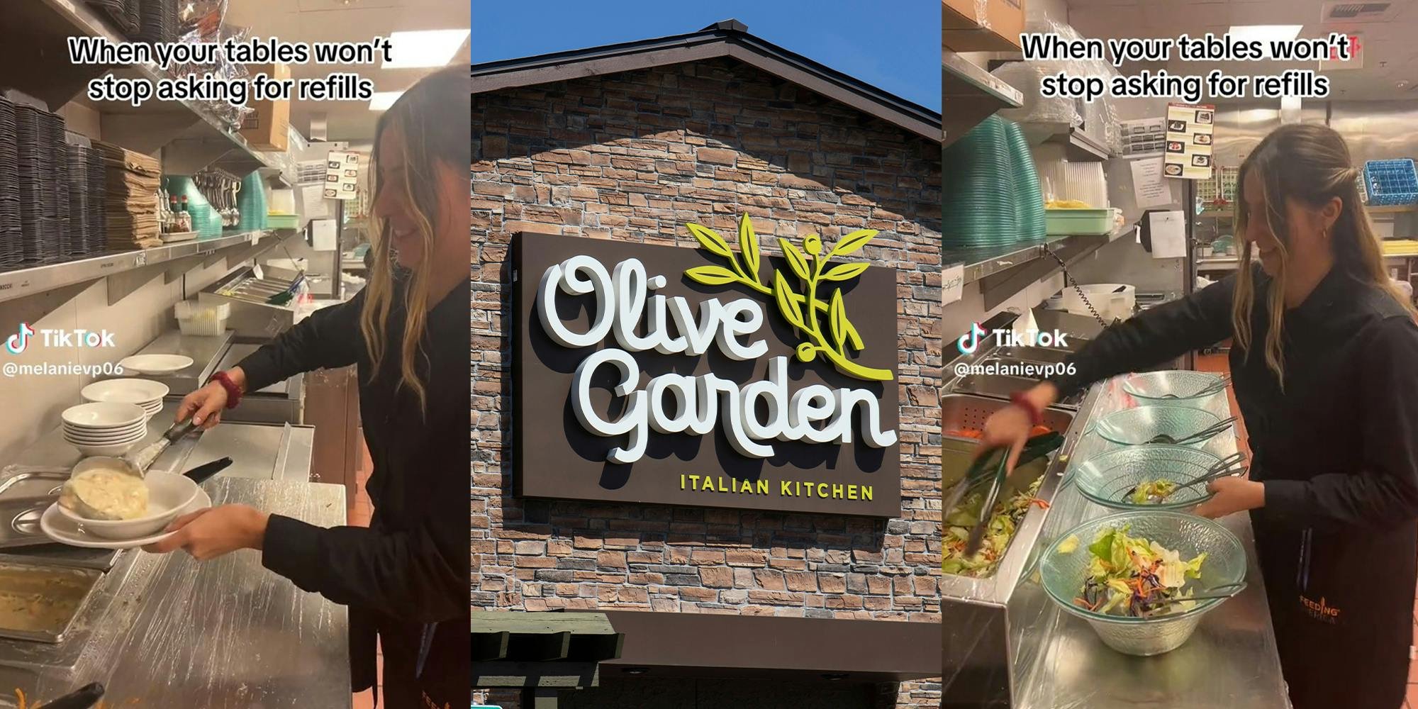 'When your tables won't stop asking for refills': Olive Garden worker shows what it's like when customers order never-ending soup and salad