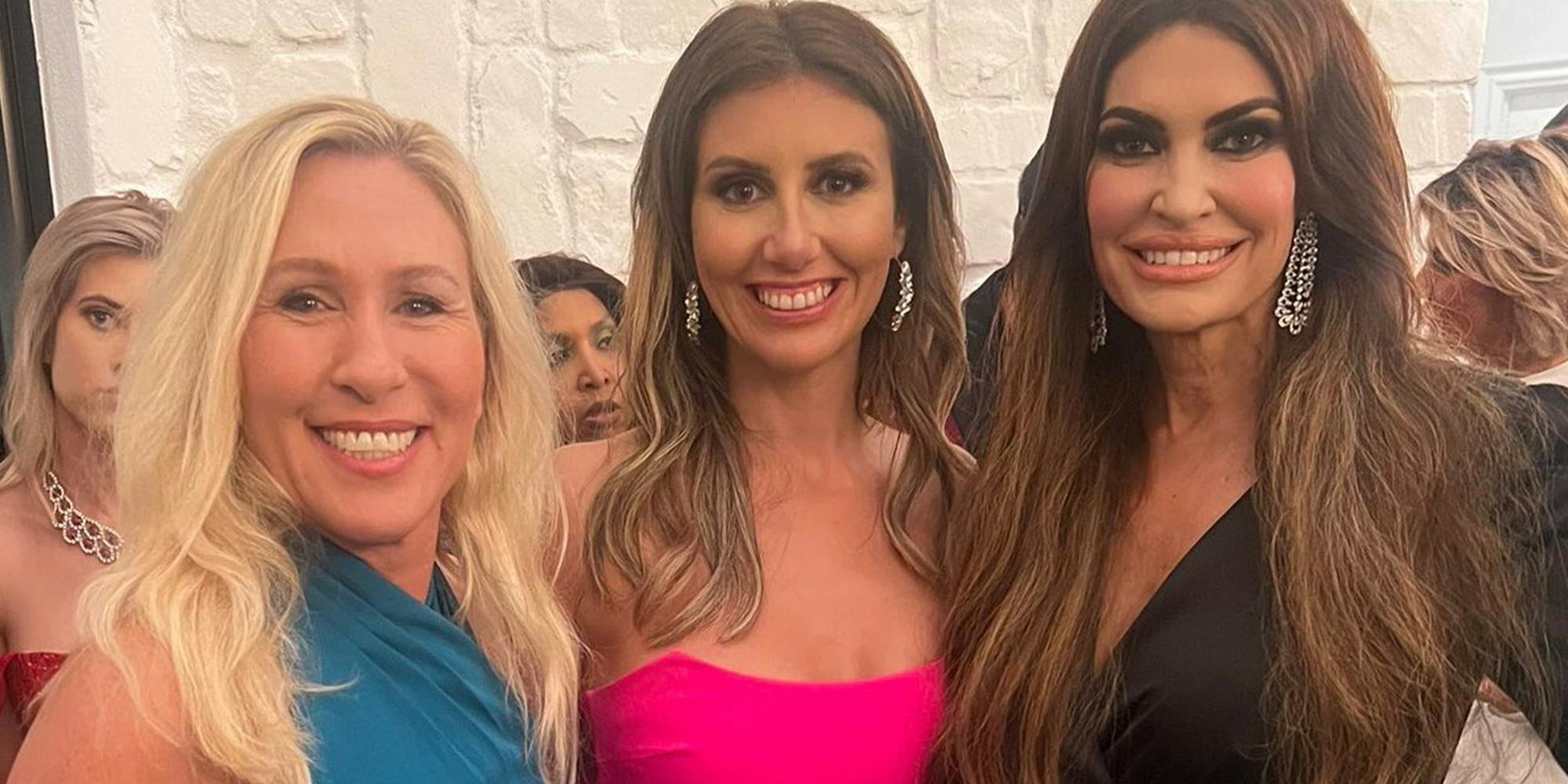 'New Moms for Liberty recruitment poster': Marjorie Taylor Greene, Kimberly Guilfoyle, Alina Habba photo at Mar-a-Lago party gets memed