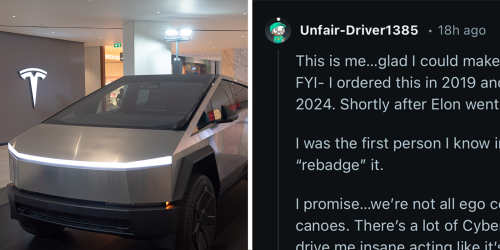 Couple Ruthlessly Made Fun Of After Disguising Their Cybertruck As Different Car