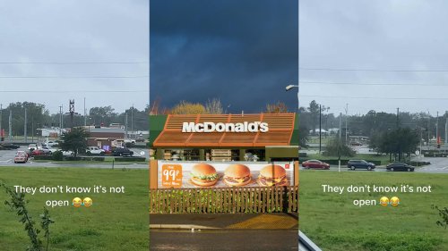 'So at what point will they realize?': Cars line up at closed McDonald's drive-thru during Hurricane Ian