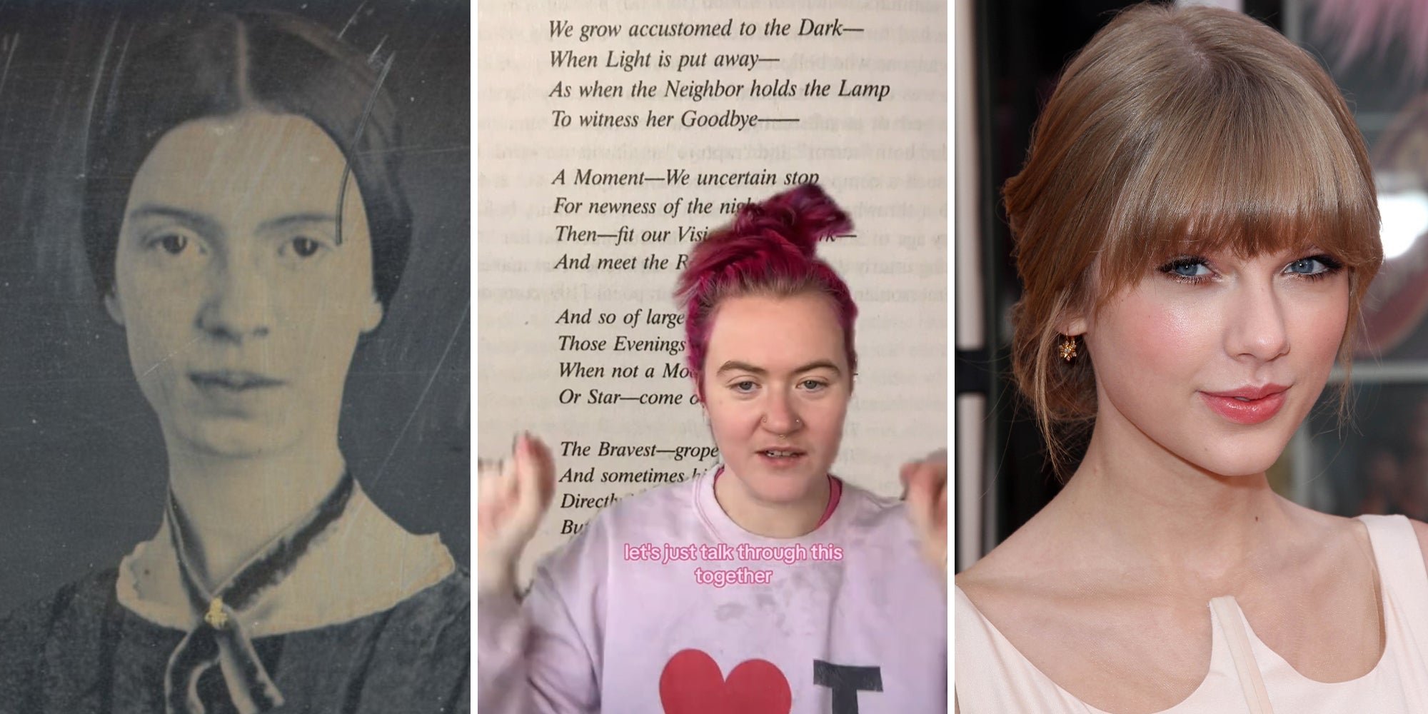 ‘Are we staying in this darkness?’: Emily Dickinson and Taylor Swift are related. Fans are finding strange connections between their work