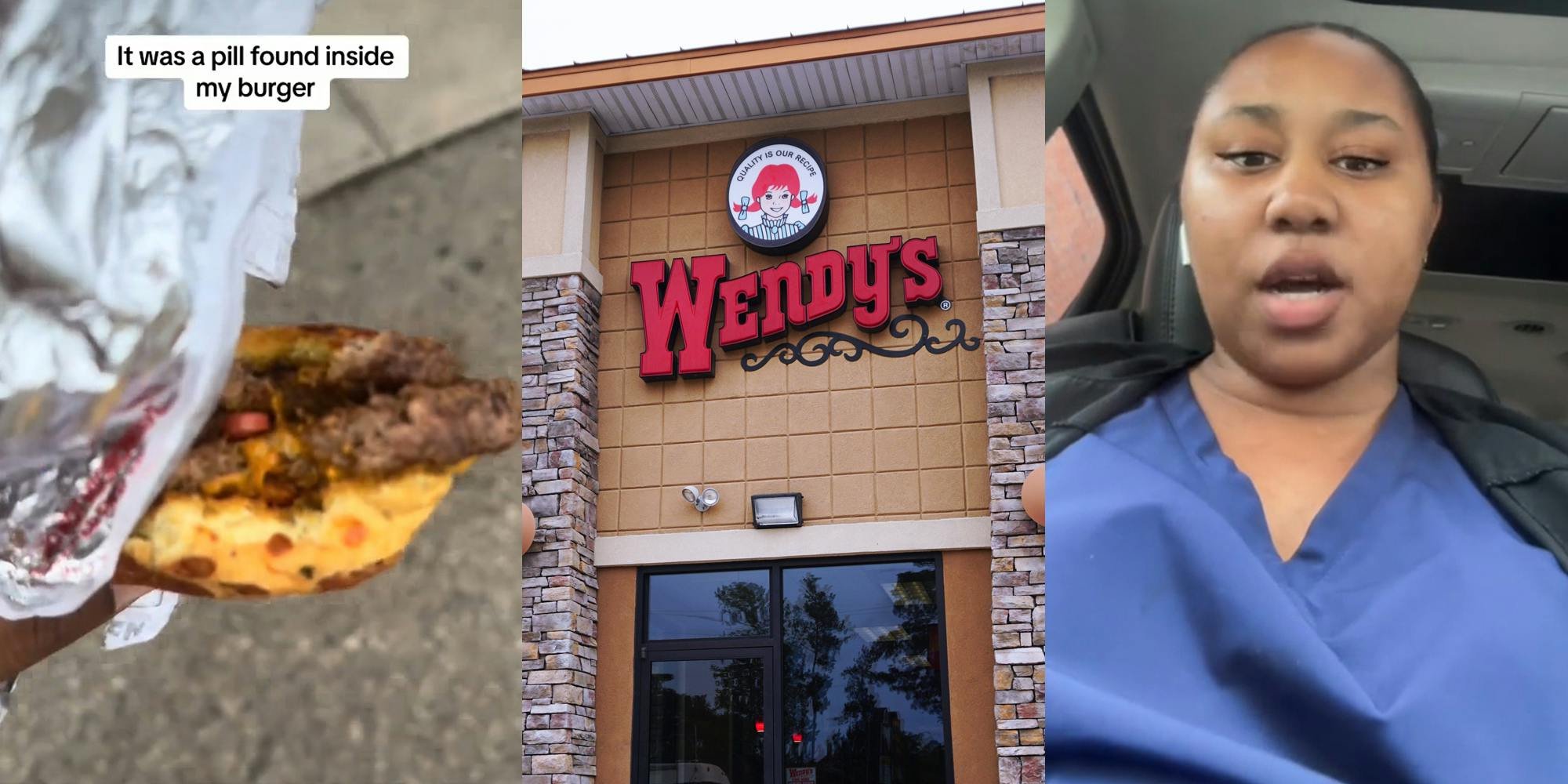 ‘I would have called the police’: Wendy’s customer says she found pill inside of her burger