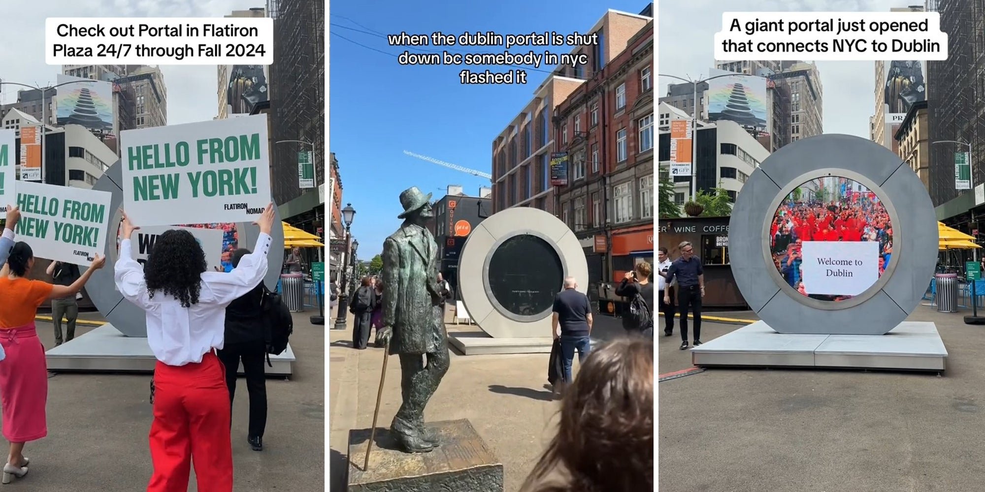 The best part of the NYC-Dublin ‘portal’ was the endless memes