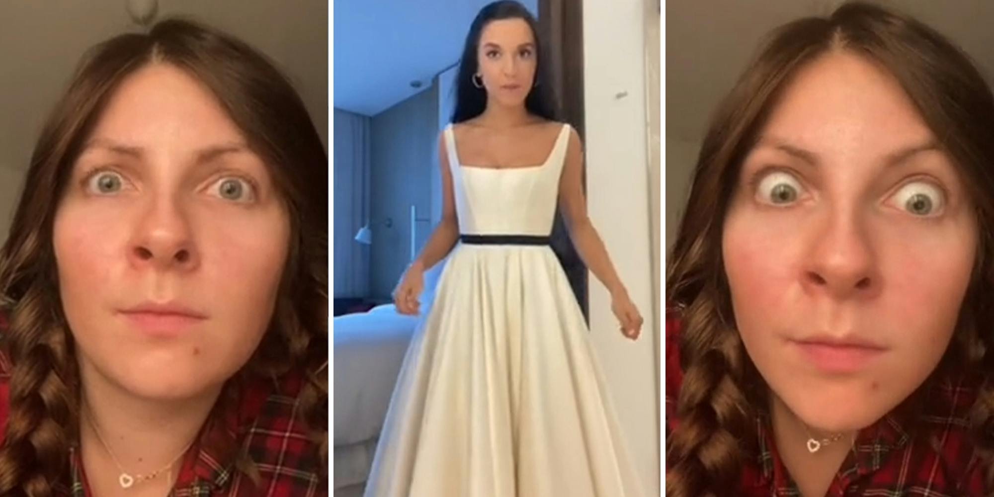 'White dress and red wine goes really well together': Woman wears white to her sister's wedding
