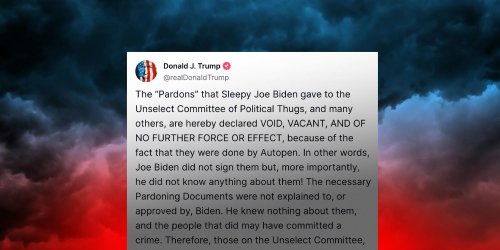 QAnon crowd thinks fabled ‘storm’ is here after Trump claims Biden’s pardons ‘void’