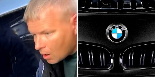 Mechanic Lifts BMW on a Jack. Then It Crashes Down After He Missed This Spot