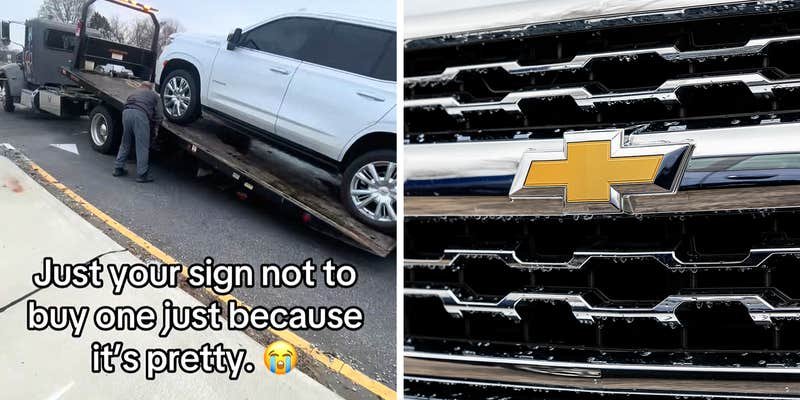 ‘This is your sign not to buy‘: North Carolina woman buys Chevy Tahoe because it’s ‘pretty.’ Then she has to call for a tow truck