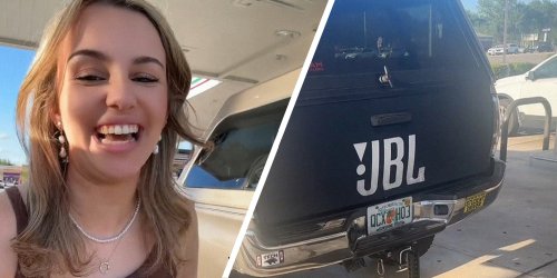 ‘I’ve been waiting for someone to ask me’: Woman notices Dodge driver has JBL speakers sticker. Then she asks him a question
