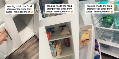 Tenant makes video showing empty pantries for food stamp office after it accuses them of making too much