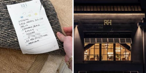 Restoration Hardware accidentally leaves manufacturing tag on rug. Then the customer finds out something they aren’t supposed to